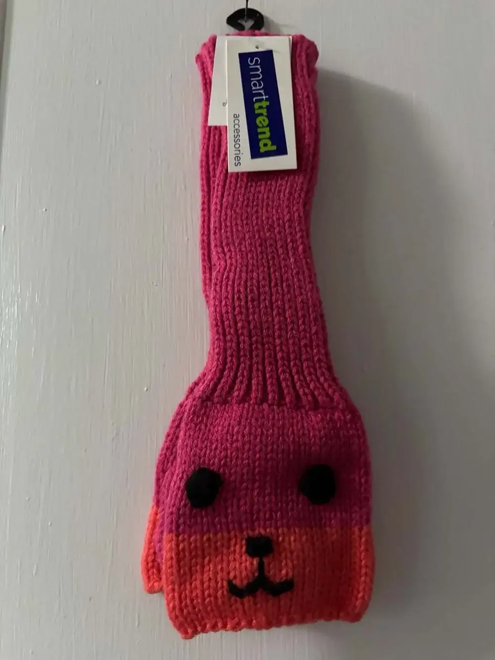 Smarttrend Accessories Pink and Orange Knit Animal Mittens